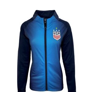 USA Soccer USWNT Track Jacket Youth Medium Team USA Full Zip World Cup Fan Gear